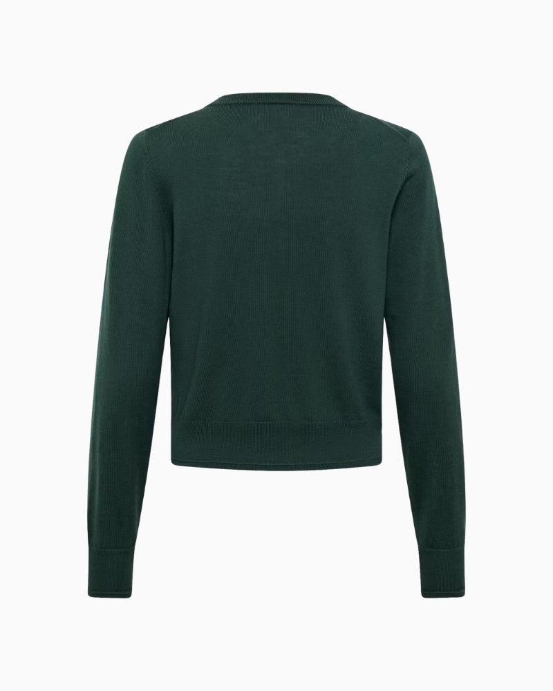 Part Two NoelaniPW Cardigan in Forest Green back detail