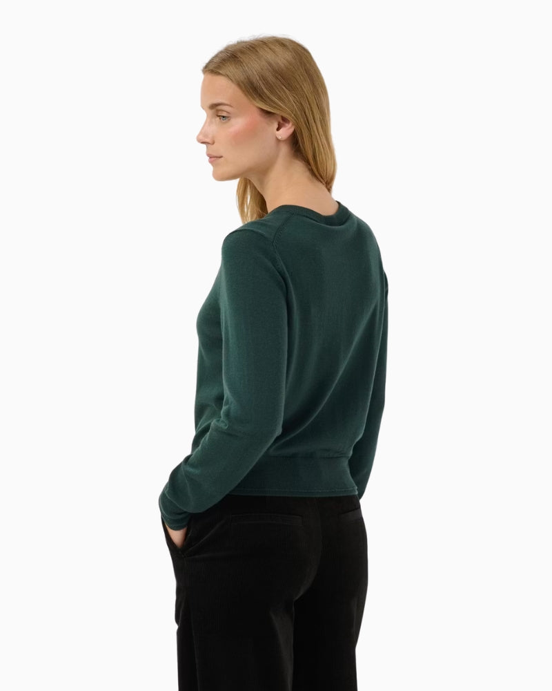 Part Two NoelaniPW Cardigan in Forest Green back view