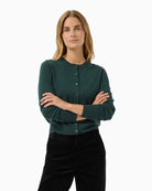 Part Two NoelaniPW Cardigan in Forest Green front view