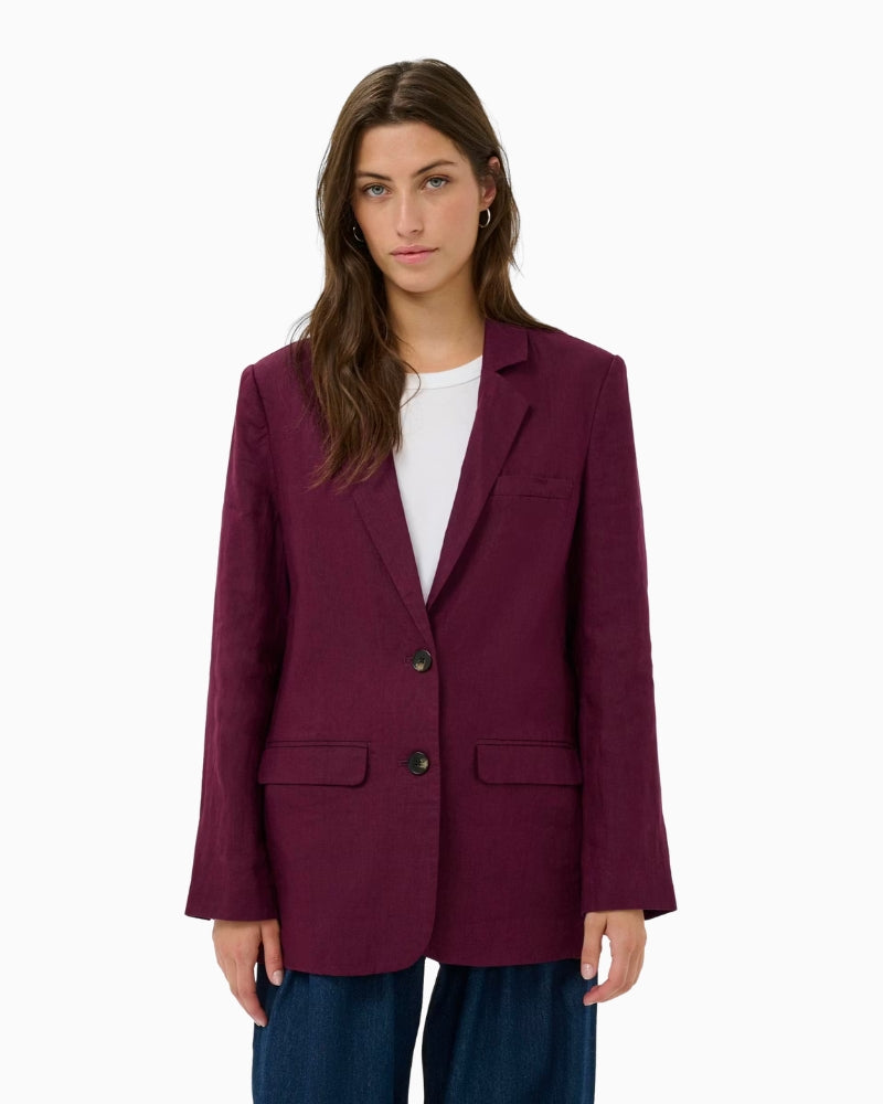Part Two Nyanpw Linen Blazer front view – Áines Boutique