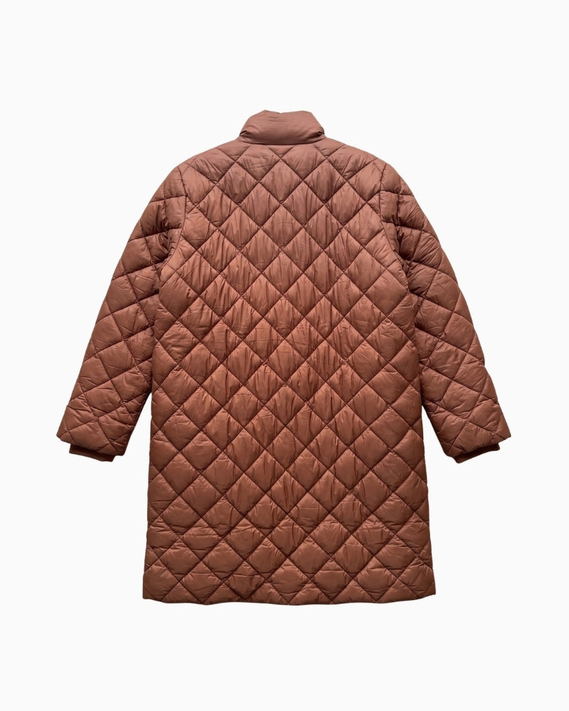 Part Two OlilanaPW Outerwear in Tan diagonal quilting detail