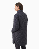 Part Two Olilas Coat in Dark Navy back view