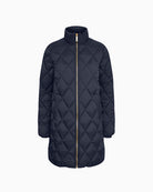 Part Two Olilas Coat in Dark Navy lining detail