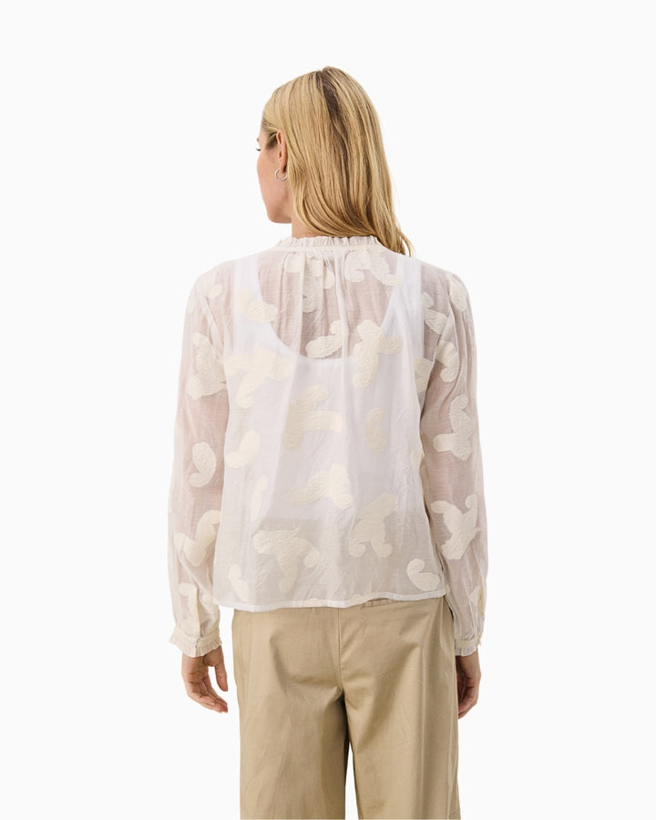 Back view of Part Two Rachelle Shirt showing relaxed fit and lightweight fabric