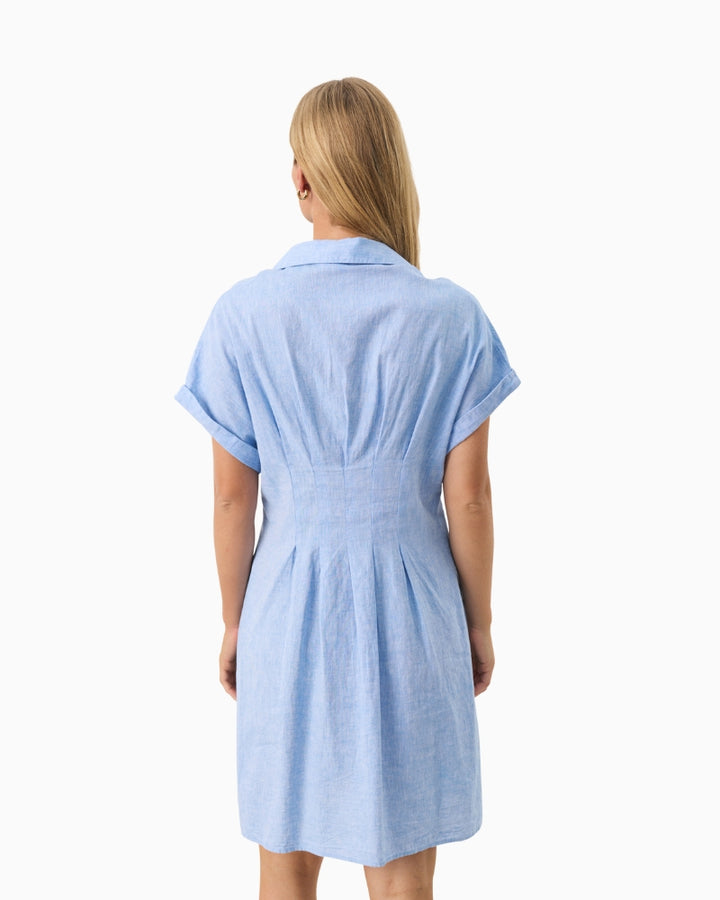 Back view of Part Two Rianna Dress showing relaxed fit and just-above-knee length