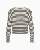 Part Two RosefinaPW Cardigan in navy stripes back view