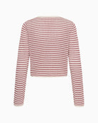 Part Two Rosefina Cardigan in red stripe back view