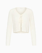 Part Two Rosefina Cardigan in off-white model front view