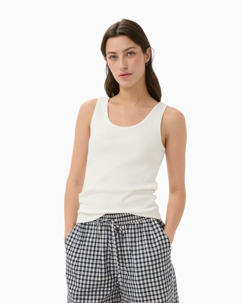 Part Two RoselynPW Top in Off-White front view