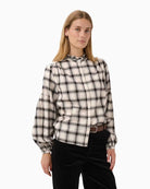 Part Two SamillaPW Shirt in Cream/Brown front view