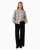 Part Two SamillaPW Shirt in Cream/Brown styled view