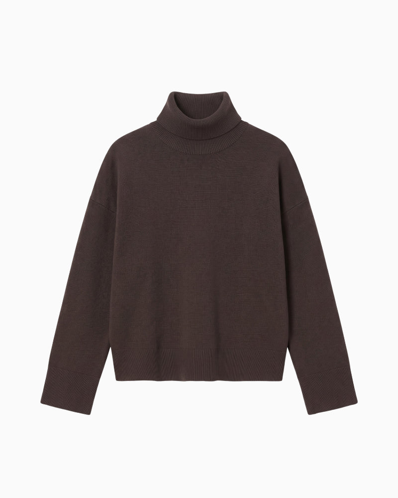 Part Two Silvanas PW Pullover in brown front view