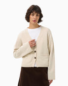 Part Two SvevaPW Cardigan in Oatmeal front view