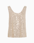 Part Two Tamana Top in Silver knitted fabric detail
