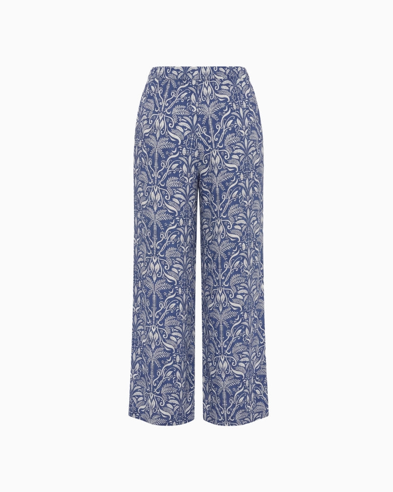 Part Two TinePW Trousers in blue and white back view