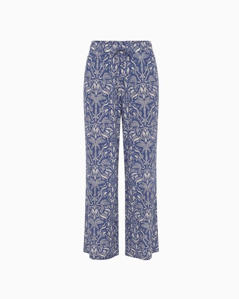 Part Two TinePW Trousers in blue and white front view