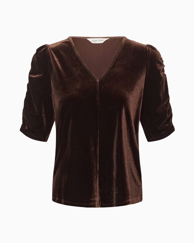 Part Two Valeriia Blouse in brown front view