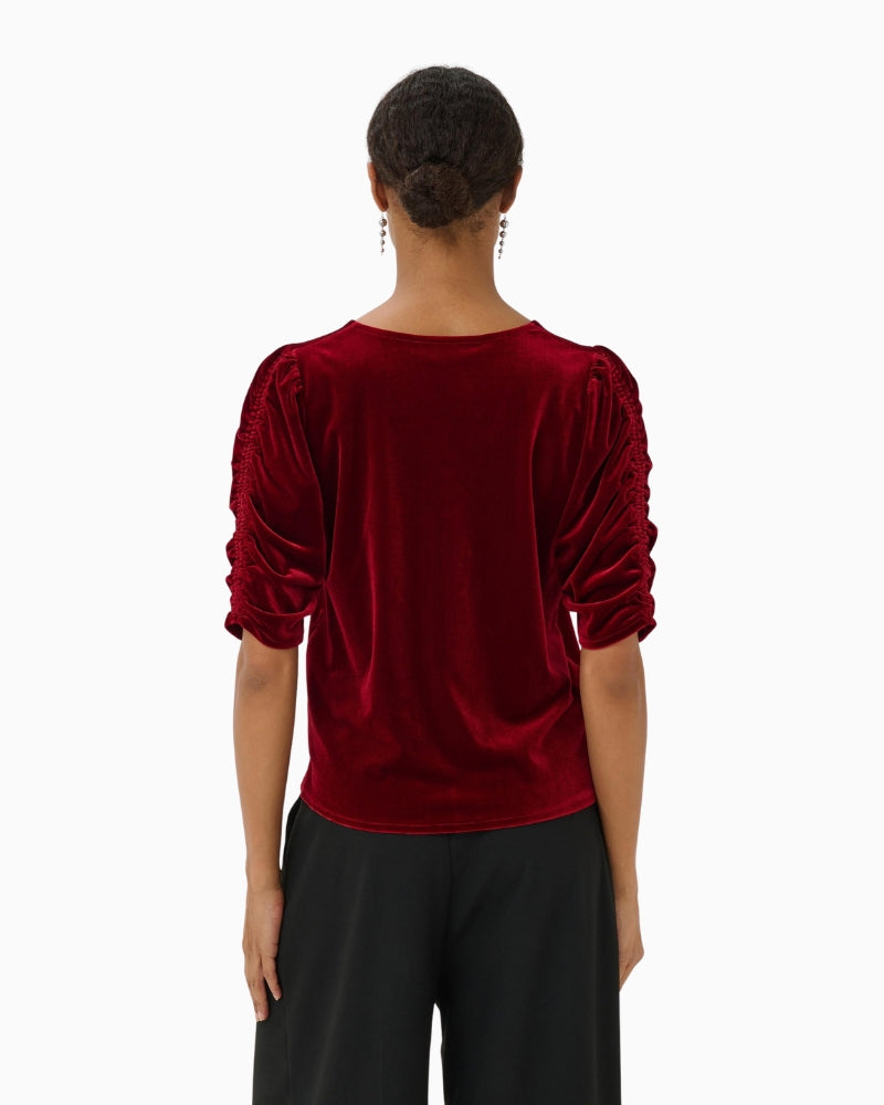 Part Two Valeriia Blouse in red back view