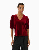 Part Two Valeriia Blouse in red front view