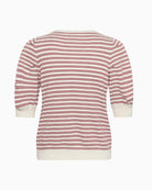 Part Two Varaian Pullover in red stripe back view