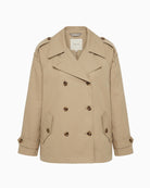 Part Two YunaPW Outerwear cream trench coat front view