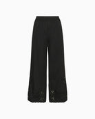 Part Two black wide leg trousers full length view