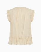 Part Two oatmeal sleeveless blouse back view