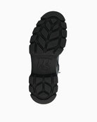 Back view of ankle boots highlighting smooth leather finish and ankle height