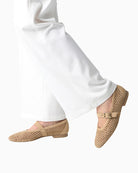 Woman wearing Paul Green leather ballerina flats – Áines Boutique