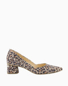 Paul Green leopard print suede heeled pumps with block heel
