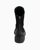 Back view of black Paul Green boot with zipper for easy access