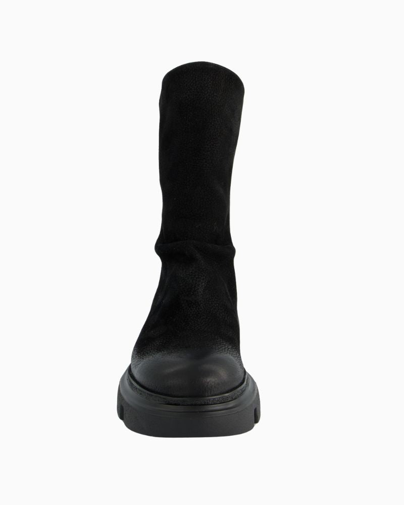 Front view of women's ankle boot showing clean shape and SUPER SOFT design