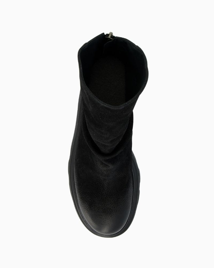 Upper view of women's ankle boot showing clean shape and SUPER SOFT design