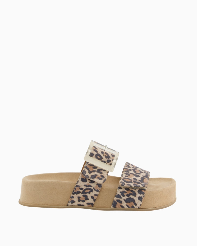 Paul Green velvety leather mules side view – Áines Boutique