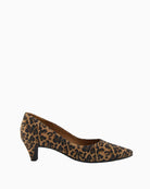 Velvety leather pumps by Paul Green with mid funnel heel and soft almond toe