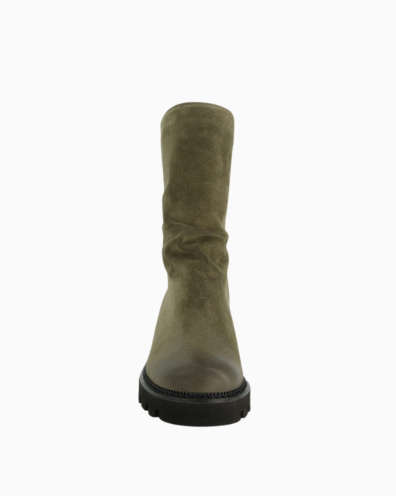 Paul Green Ankle Boot in Olive front view