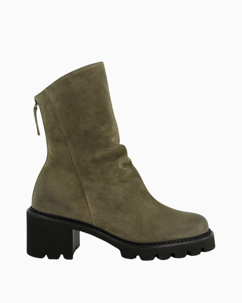 Paul Green Ankle Boot in Olive right side view