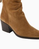 Paul Green Ankle Boot tan suede heel detail