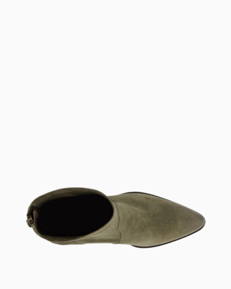 Paul Green Ankle Boots in olive suede top view
