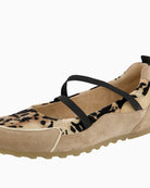 Paul Green Ballet Pump sand angled view showing animal print
