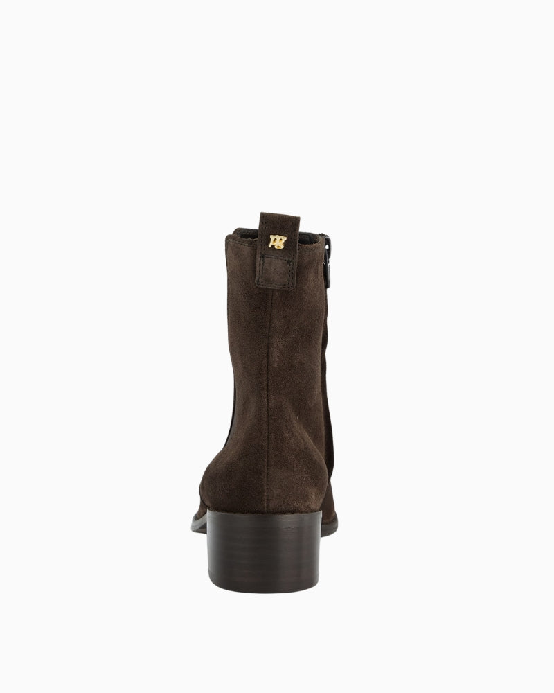 Paul Green Chelsea Boot brown suede back view