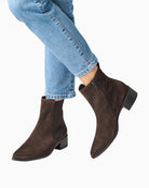 Paul Green Chelsea Boot brown suede front view