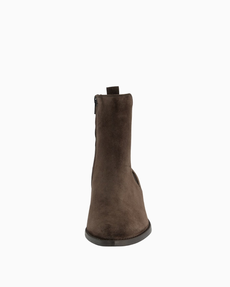 Paul Green Chelsea Boot brown suede front view