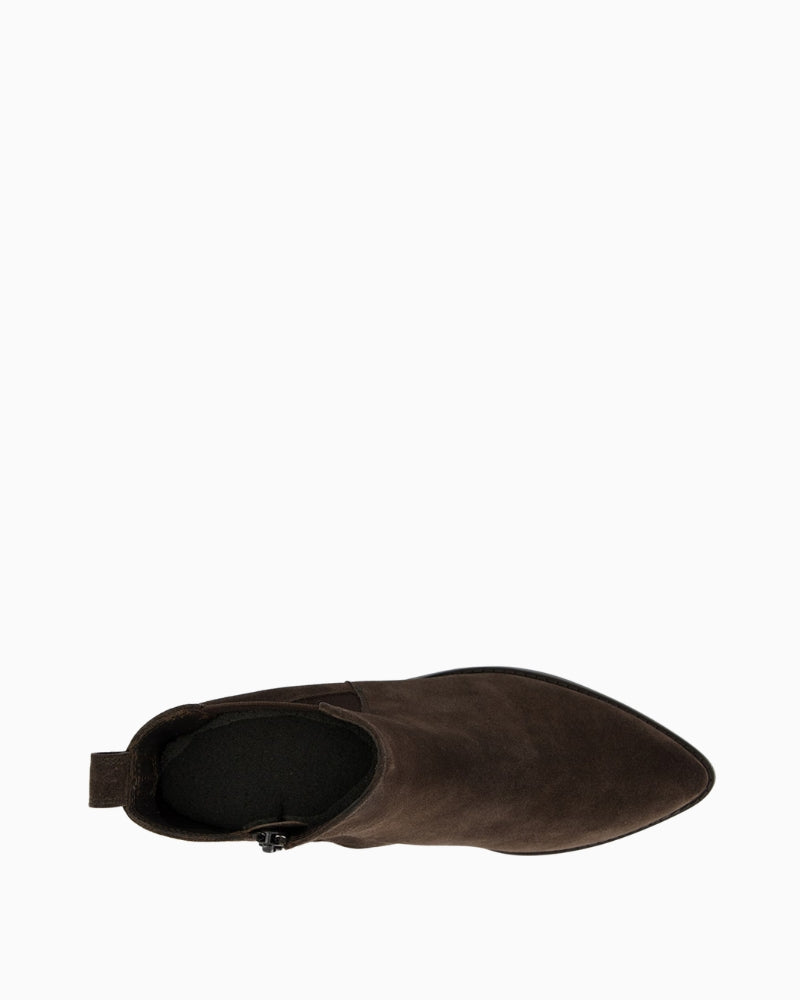 Paul Green Chelsea Boot brown suede top view