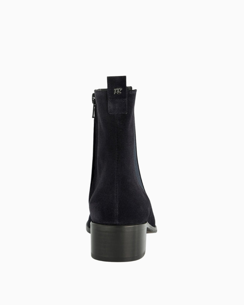 Paul Green Chelsea Boot navy suede back view