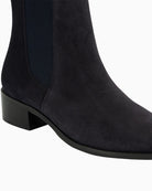 Paul Green Chelsea Boot navy suede heel detail