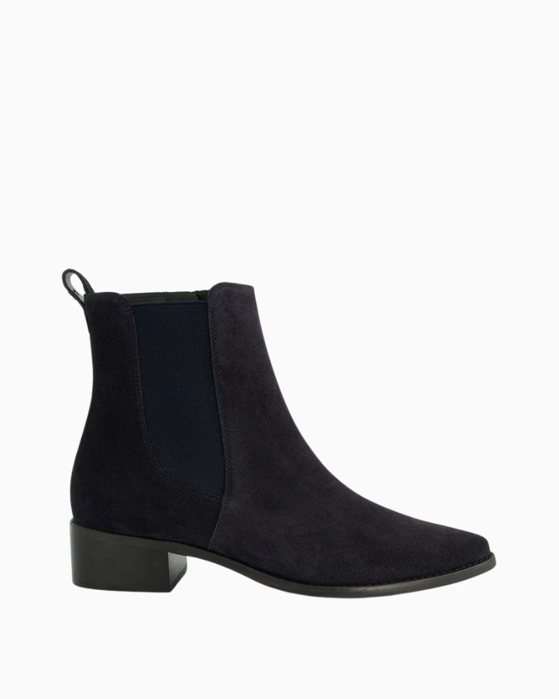 Paul Green Chelsea Boot navy suede side view