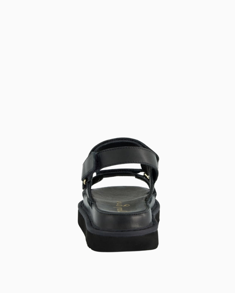 Paul Green Flat Sandal Black back view