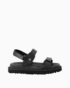 Paul Green Flat Sandal Black side view