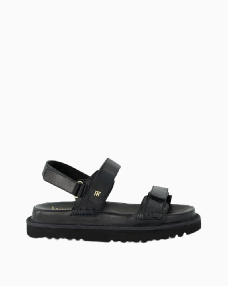Paul Green Flat Sandal Black side view